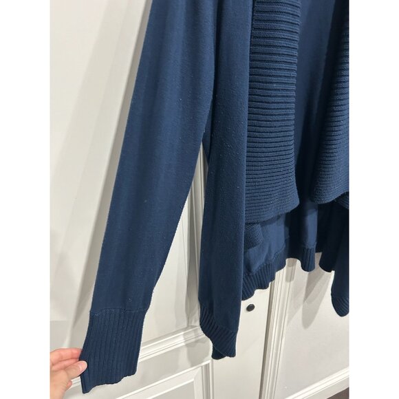 Inc International Concepts Shawl Cardigan Sweater Blue Sz Large Open Front Cozy - Picture 4 of 9